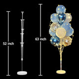 Balloon Stand Kit For Floor With String Light 2 Set Baby Blue Centerpieces Balloon Holder Decoration For Wedding Baby Shower Birthday Party Bachelorette Party