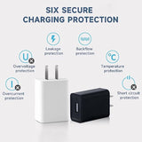 Usb Wall Charger, 5V 2A Charger Power Adapter, Fast Charging Usb Block, Charging Plug Block Cube, Wall Plug For Iphone, Ipad, Sumsung, Android, Kindle, Baby Bottle Warmer(White)