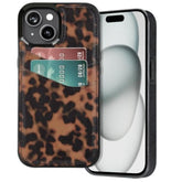 For Iphone 13/14/15 Wallet Case Card Holder Slot Slim Cute Design Soft Leather Protective Phone Case With 2 Credit Card Pockets Cover For 6.1 Inch For Women Men,Turtle Shell