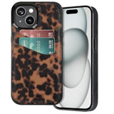 For Iphone 13/14/15 Wallet Case Card Holder Slot Slim Cute Design Soft Leather Protective Phone Case With 2 Credit Card Pockets Cover For 6.1 Inch For Women Men,Turtle Shell