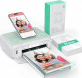 Photo Printer, Picture Printer With 54 Sheets (4"X6") & 1 Ink Ribbon, Support Ar Video Printing, Wi-Fi Connection, Portable Photo Printer For Iphone/Android/Laptop