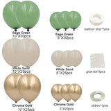 Sage Green Balloon Garland Kit: 155-Piece Party Arch