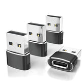 Usb To Usb C Adapter 4Pack,Usbc Female To A Male Car Charger,Type C Converter Adaptor For Iphone 17 16 Pro Max 15 14 13 12 Plus,Apple Watch Iwatch 11 10 Se Ultra 3,Ipad Air,Samsung Galaxy S25