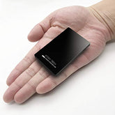 Dual Usb Output Super Slim Power Bank Ultra Thin, 3000Mah Portable Charger Mini External Phone Battery Pack Small Dual Outlet, Emergency Phone Power Backup (Black)