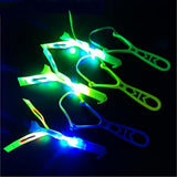 Amazing Led Flying Toys For Toddler -12 Pcs Light Up Slingshot Led Helicopter Toy - Arrow Planes Glow In The Dark Party Favors For Kids Summer Toys Outdoor Game Birthday Gifts For Kid 8-12