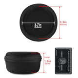 Geekria Shield Headphones Case Compatible with Koss Porta Pro PP, Sony Xperia Ear Duo True, Replacement Hard Shell Travel Carrying Bag (Black)