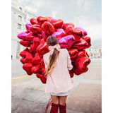 Red Heart Shaped Balloons Pack Of 10,18 Inch Love Valentine Balloons Pink Heart Romantic Balloons For Valentines Day Propose Marriage Wedding Bridal Shower Engagement Party Decorations