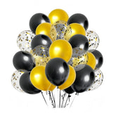 300 Pack Black And Gold Balloons 12 Inch Black Gold Confetti Balloon For Various Party Events Decorations