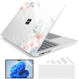 Case For 15 Inch Microsoft Surface Laptop Copilot+ Pc 2024 (7Th Ed) Model 2037 Creative Pattern Durable Scratch-Resistant Hardshell, With Keyboard Cover & Screen Protector, Cute Flower