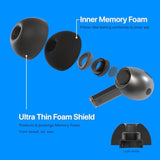 Galaxy Foams Memory Foam Ear Tips for Galaxy Buds3 Pro and Buds Pro 3 with Memory Foam Shield, Secure, Comfortable Replacement (SML)