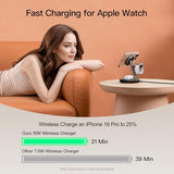 for Watch 5W Fast Charger,15W 3 in 1 Wireless Charging Station,for Mag-Safe Charger Stand,Fast Magnetic Wireless Charger Station for