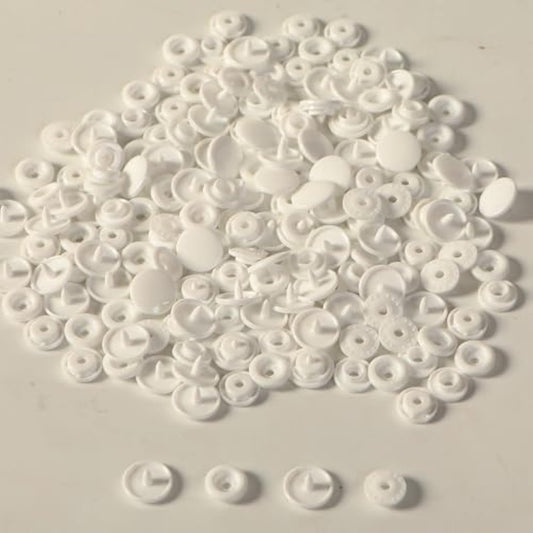 1000Set Kam Resin Snap Buttons T5 White Color