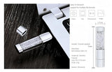 128Gb Jewelry Crystal Lipstick Usb Flash Drive,High Speed Memory Stick Pendrive,Silver