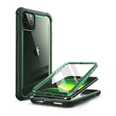 i-Blason Ares Case for iPhone 11 Pro Max 2019 Release, Dual Layer Rugged Clear Bumper Case with Built-in Screen Protector (Green)
