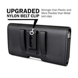 Holster For Iphone 16 & Pro 16E 15 15Pro 14 14Pro 13 13Pro 12 12Pro, Samsung Galaxy S25 S24 S23 S22, Cell Phone Belt Holder Case With Clip, Id Card Pouch Protective Cover For Men, Black Medium