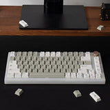 121 Keys White Gray Keycaps Cherry Profile Doubleshot Keycap Suitable For 61/6