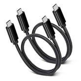 Usb C To Usb C Cable 1.5Ft, Short 100W Usbc 3.1 Gen2 Power Delivery Compatible With Ssd Hard Drive Macbook Ipad Pro Pd Docking Station 4K Monitor Galaxy Iphone 16 15 Pro Max,2Pack(Black)