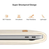 15 15.6 16 Inch Water-Resistant Premium Leather Laptop Sleeve With Handle & Zipper Pocket/Notebook Computer Case/Ultrabook Tablet Briefcase Carrying Bag/Pouch Skin Cover For Acer/Asus