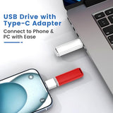 16Gb Usb 2.0 Flash Drives 5 Pack With Type C Adaters, Thumb Drives 16Gb Usb Sticks Memory Sticks Pendrives For Pc/Smartphones/Computer