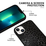 2 Pack Cute Cheetah Print For Iphone 13/14 6.1" Phone Case,Luxury Leopard Pattern Design Cases Soft Silicone Slim Tpu Shockproof Protective Bumper Cover For Women Girls-Black & White