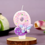 Birthday Number Candles Pink And Purple Butterfly Birthday Candles For Cake Glitter Number 9 Candle Cake Topper With Sequins For Girls And Women Anniversary Celebrations Supplies