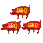 Bbq Party Balloons, Pig Shaped Bbq Mylar Foil Balloon For Birthday Baby Shower Wedding Summer Decorations Supplies