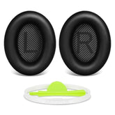 Replacement Earpads Cushions For Bose Quietcomfort35&35Ii(Qc35 Ii & Qc35) Headphones - Professional Positioning Tools Included, Noise-Isolating Memory Foam & Breathable Leather (Black)