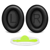 Replacement Earpads Cushions For Bose Quietcomfort35&35Ii(Qc35 Ii & Qc35) Headphones - Professional Positioning Tools Included, Noise-Isolating Memory Foam & Breathable Leather (Black)