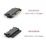 CableCreation 2-Pack SATA 22Pin (7+15 Pin) Male to SATA 22 Pin (7+15Pin) Femal