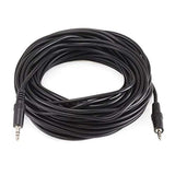 Audio/Stereo Cable - 3.5Mm(1/8") Aux, Male To Male Trs Plug, Molded Strain Relief Boots, 50 Feet, Black