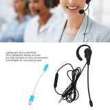 Headset With Mic Noise Cancelling, Single Ear Hook Type Headset For Call Center, Wire Headphone Computer Ear Hook Earpiece Support Volume Adjustment (Type-C)