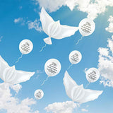 White Memorial Dove Balloons 36 Pcs for Funerals Remembrance Events