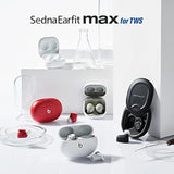 Sednaearfit Max For Tws (Size M) 2Pairs - Replacement Earbud Tips - Eartips For Noise Cancelling Headphones Compatible With Galaxy Buds 2/Airpods Pro/Power Beats Pro/Skullcandy