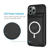 Battery Case For Iphone 11 Pro, Enhanced 10000Mah Portable Protective Wireless Charging Case Support Carplay Compatible With Iphone 11 Pro (5.8 Inch) Rechargeable Extended Battery Charger Case (Black)