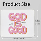 God Is Good All The Time Pink Small Mouse Pad?Vintage Christian Religious Gaming Mouse Pad?Non-Slip Rubber Base Washable For Home Computer Laptop Motivational Gift For Women Girls 8.25X10 In