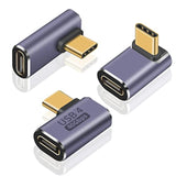 Usb C Adapter 40Gbps, 3Pack 90 Degree Usb C Adapter Pd, Right Angle Usb C Adap