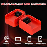 Usb Charger Adapter For Milwaukee 18V Battery, 2 Pack Fast Charging Adapter For M18 Battery With Usb Type-C Interface Dc 5V/3A, 9V/2.22A Pps 3.3V-11V/2A,12V/1.5A (Adapter Only)