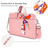17-17.3 Inch Laptop Sleeve Shoulder Bag Briefcase Women Ladies Handbag For Hp Envy 17/Pavilion 17/Omen 17.3, Dell G3 G7 17.3/ Inspiron 17, Acer Aspire 17, Asus Rog Msi Gs75 Gf75 17.3 Case, Pink