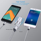 Usb Fast Charger Kit For Samsung Galaxy A17 A56 A16 A15 A14 A35 A55 A54 A53 5G S25 S24 Fe S24 S23 Ultra A13 Iphone 17 16E 15, Quick Charge 3.0 Wall Charger+Rapid Car Charger Adapter+2 Usb C Cable 3Ft