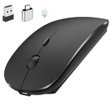 Bluetooth Wireless Mouse For Laptop Mac Macbook Macbook Air Macbook Pro Pc Desktop Computer Windows Chromebook Notebook (Black)