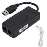 Usb 2.0 56K Fax Modem, External V.90 V.92 Modem With Dual Ports, Usb Data Modem Compatible With Win 7/Win 8/Win 10/Win Xp, Auto-Dial, Tone And Pulse Dialing, Auto Answer, Auto Retrain