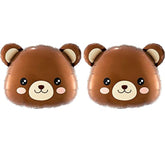 24" Bear Balloons - Teddy Bear Foil Animal Balloons For Baby Shower Decor - We Can Bearly Waits Theme