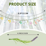 2 Pcs 6.5 Ft Artificial Flower Banner Spring Wildflower Garland Hanging Flowers For Decoration Floral Backdrop For Bridal Shower Home