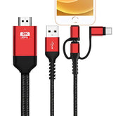 3 In 1 Hdmi Cable Adapter Type C/Micro Usb/Phone Mhl To Hdmi Mirroring Phone T