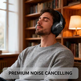 LC30Pro Hybrid Active Noise Cancelling Headphones, 100H Playtime Wireless Over Ear Bluetooth 5.4 Headset, Deep Bass, Multipoint Connection, Foldable