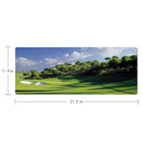 Golf Course Desk Mat Green Large Extended Mouse Pad Xl Desk Pad Gaming Mousepad Keyboard Mouse Mat For Computer Laptop 31.5''X11.8'' Non-Slip Rubber Base With Stitched Edges