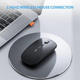 Wireless Mouse, 2.4G Silent Rechargeable Ultra Slim Usb Portable Mouse, 1600 D