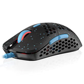 Mira M Ultra Lightweight Rgb Gaming Mouse | Honeycomb Shell | 63 Grams | Max 12000 Cpi | Usb Wired | 6 Programmable Buttons | On-Board Memory | Anti Slip Grips | Mira-M Blue Phantom