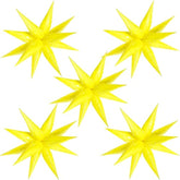 60pcs 26" Yellow Explosion Star Balloons for Birthday & Party Decorations