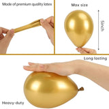 120 Gold Chrome Balloons – 5" Metallic Latex for Parties, Weddings, Showers & Events